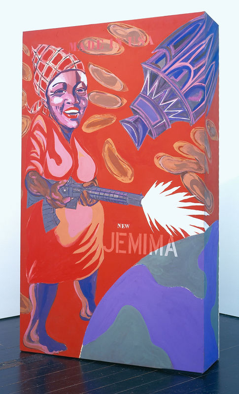The New Jemima by Joe Overstreet, 1964, 1970, acrylic on fabric over plywood.